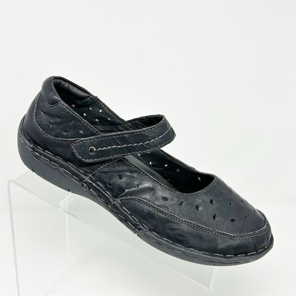 Propet Julene Black Blue Mary Jane Shoes Size 10 X2E (Extra Wide) Casual